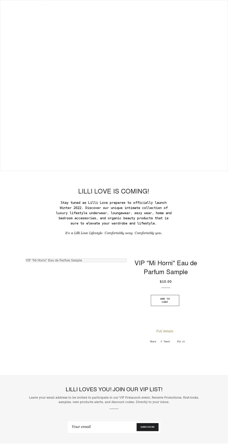 lilliloves.com shopify website screenshot
