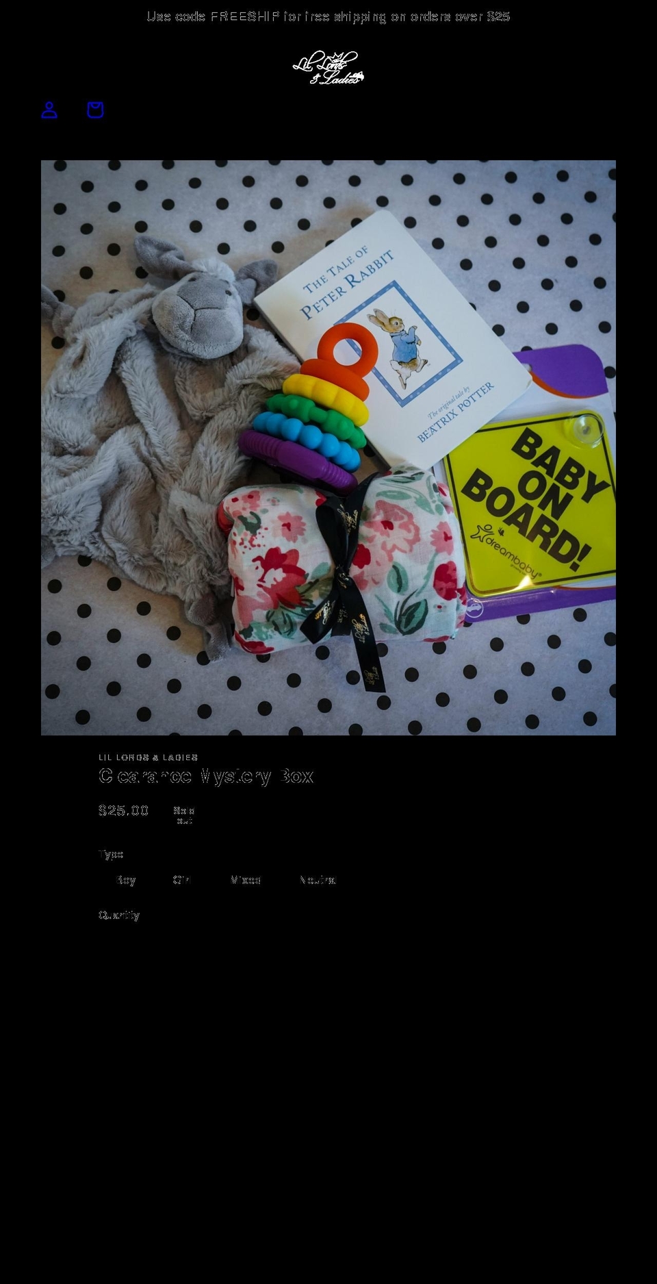 lillordsandladies.ca shopify website screenshot