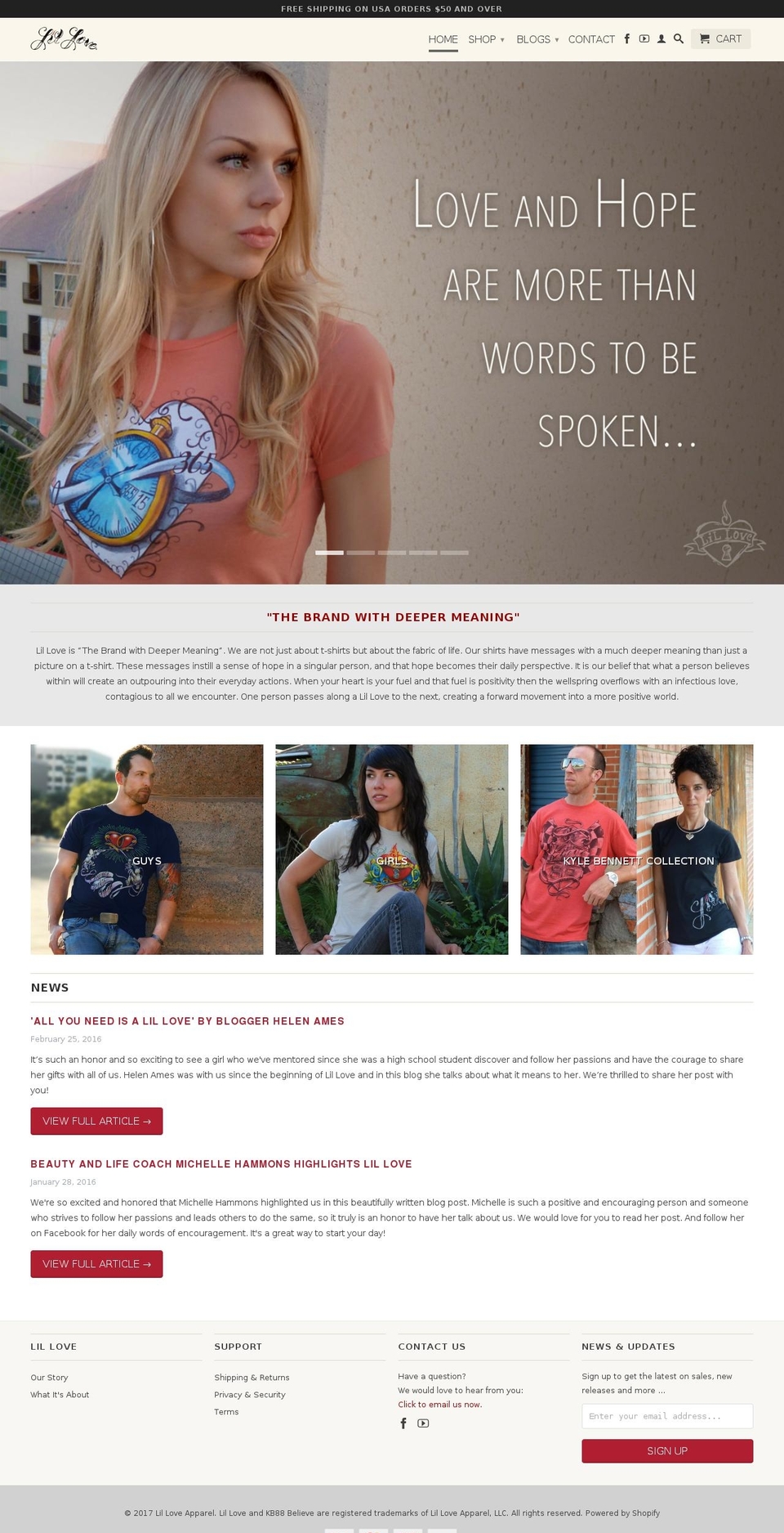 lilloveapparel.com shopify website screenshot