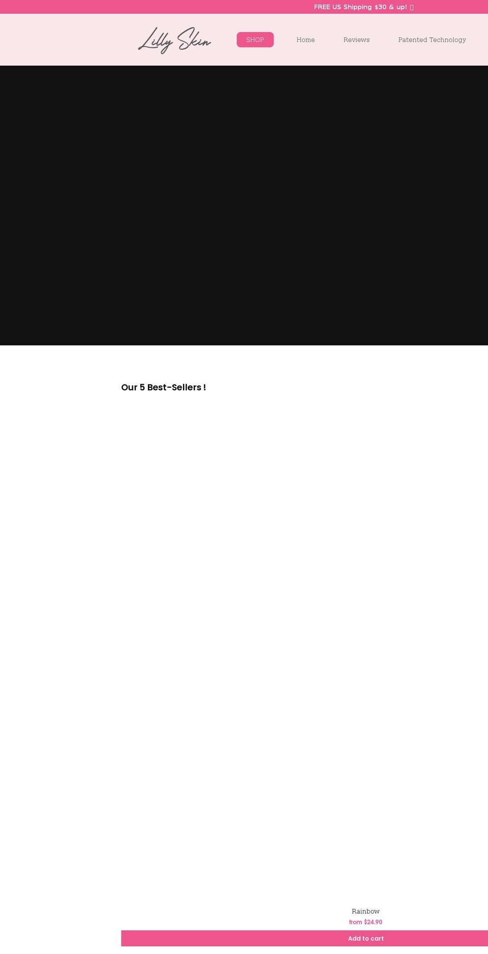 lilly-skin-us.com shopify website screenshot