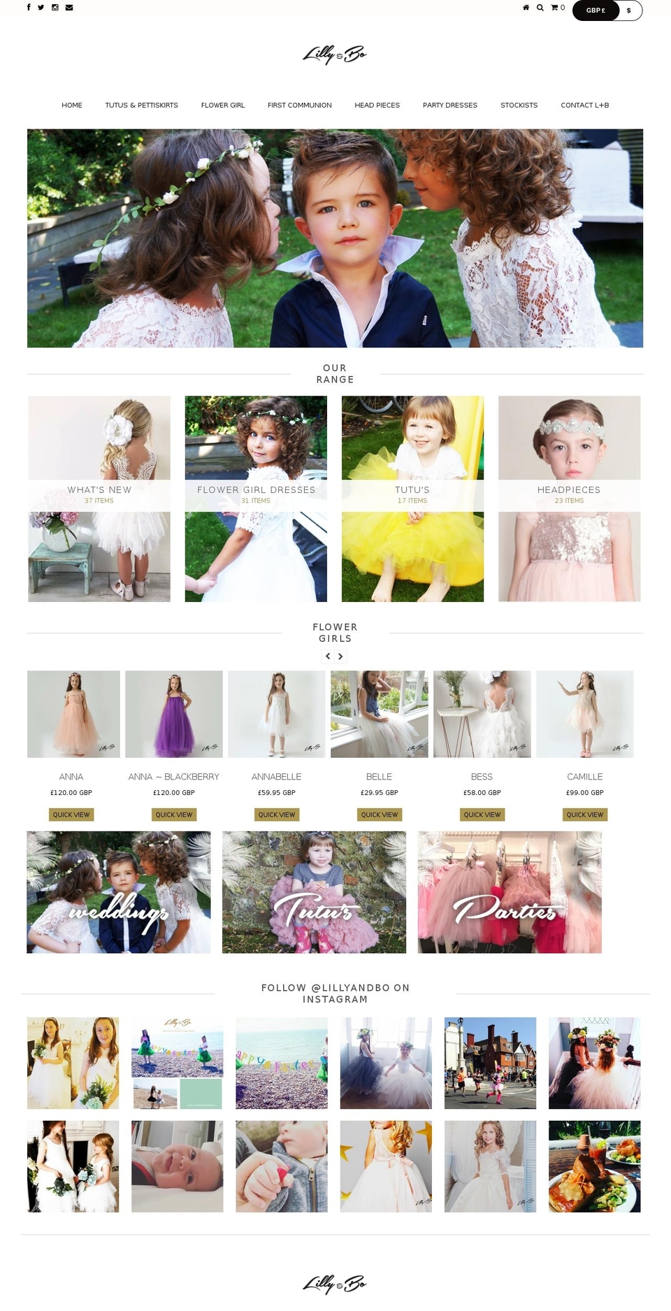 lillyandbo.com shopify website screenshot