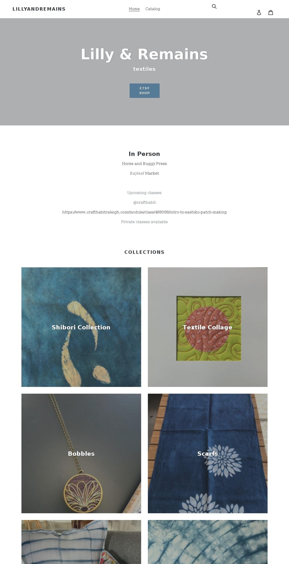 lillyandremains.com shopify website screenshot