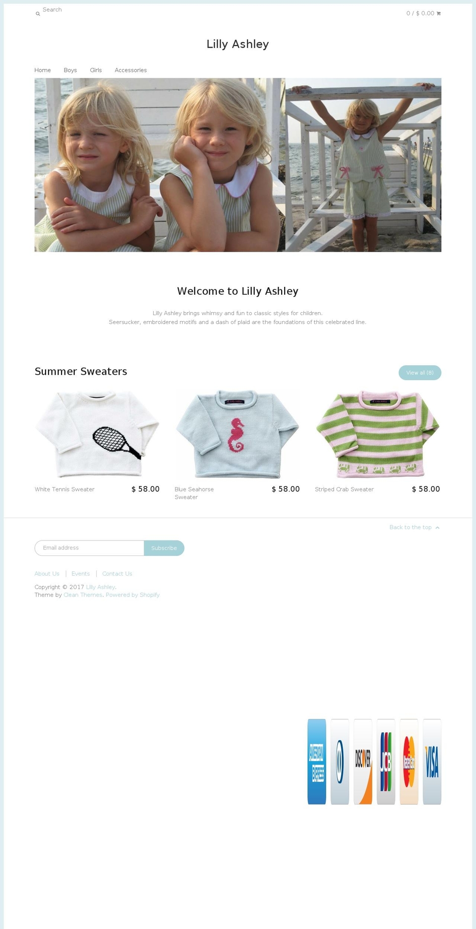 lillyashley.com shopify website screenshot