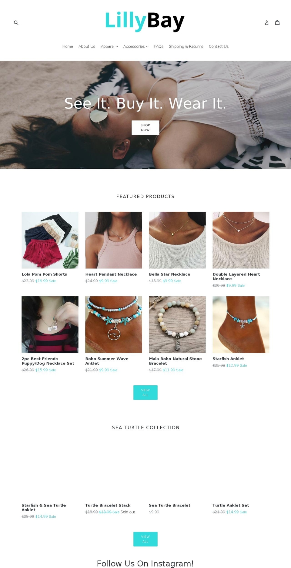 lillybay.com — Shopify storefront screenshot