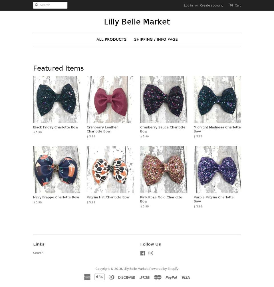 lillybellemarket.com — Shopify storefront screenshot