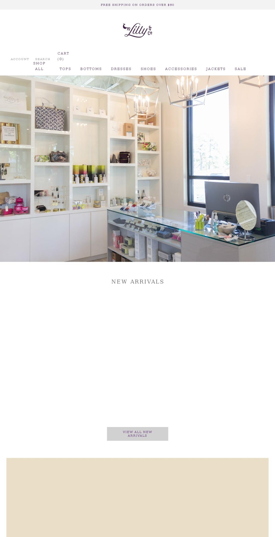 lillycoboutique.com shopify website screenshot