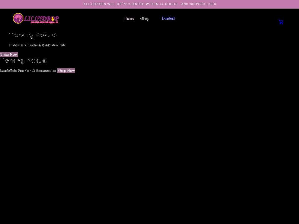 lillydrop.com shopify website screenshot