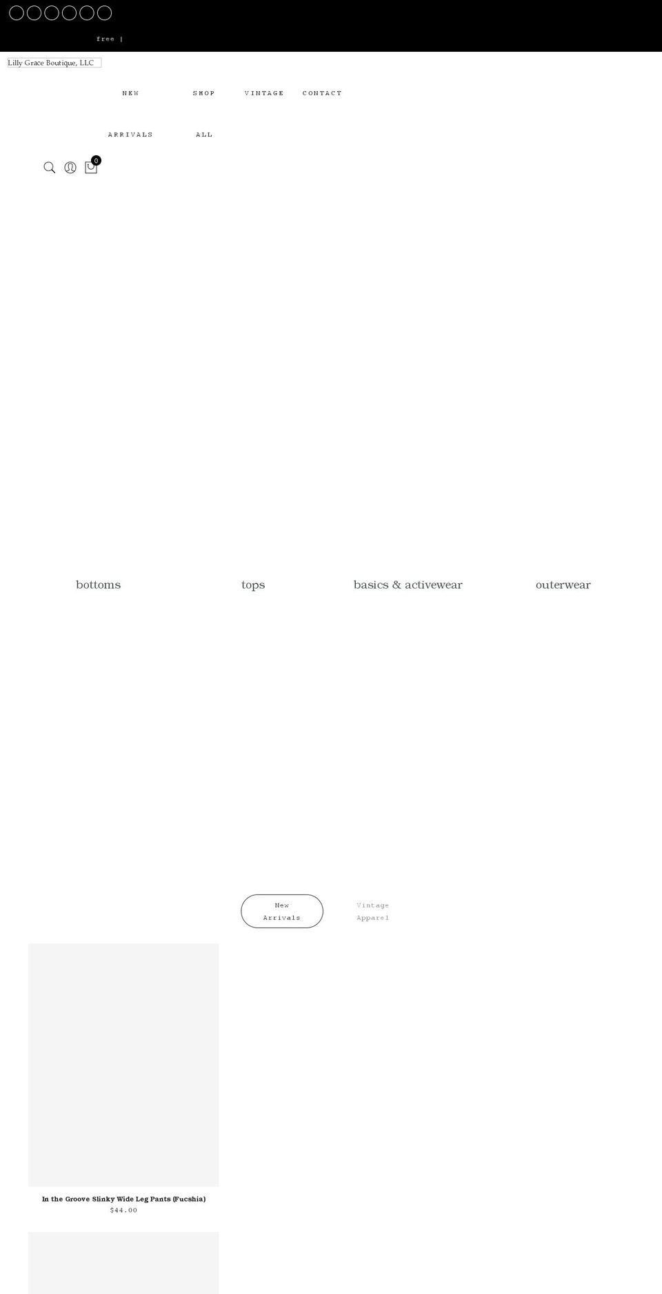 lillygraceboutique.com shopify website screenshot