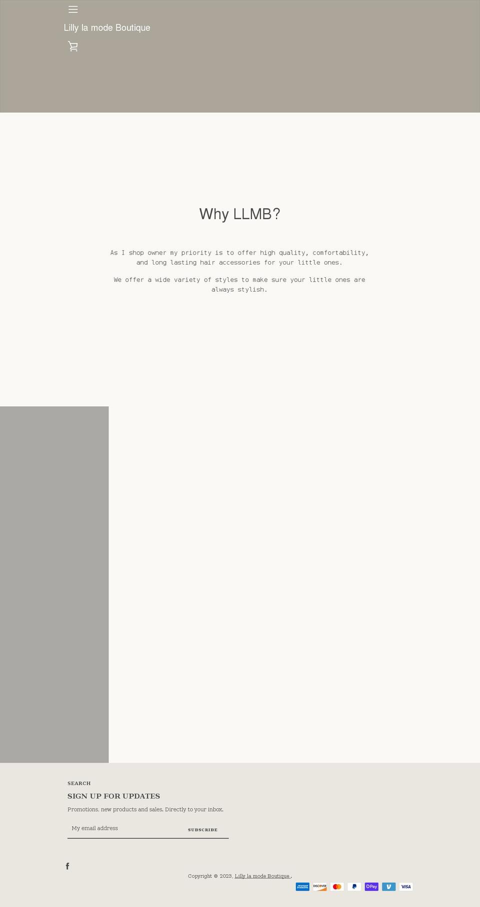 lillylamodeboutique.com — Shopify storefront screenshot