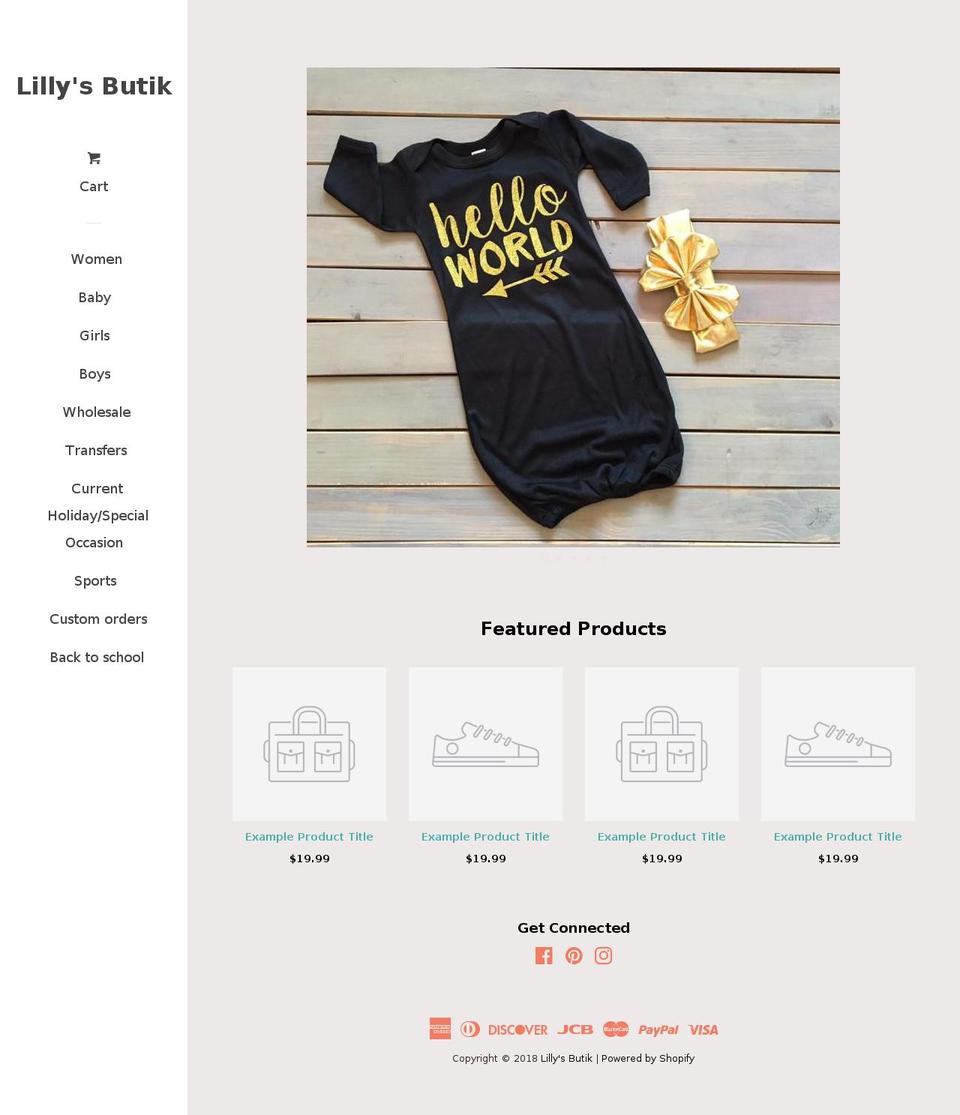 lillysbutik.com — Shopify storefront screenshot