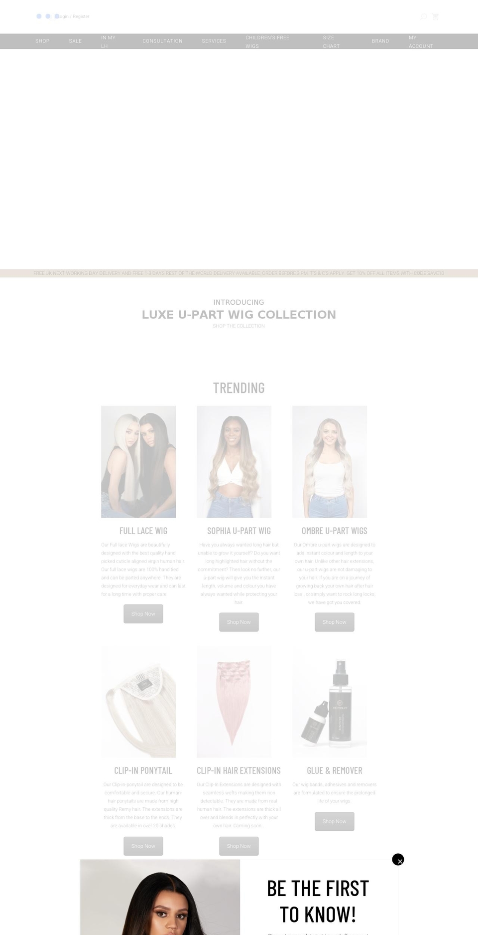 lillyshair.com shopify website screenshot