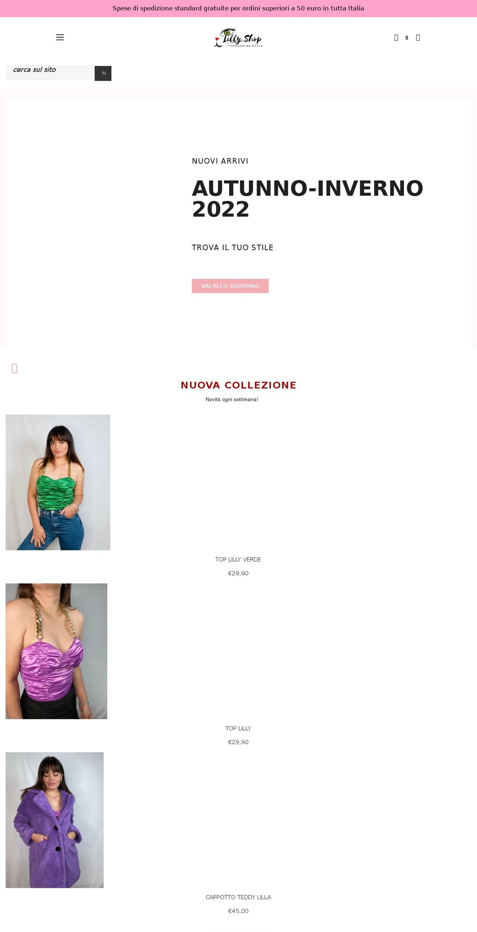 lillyshopfashion.com shopify website screenshot