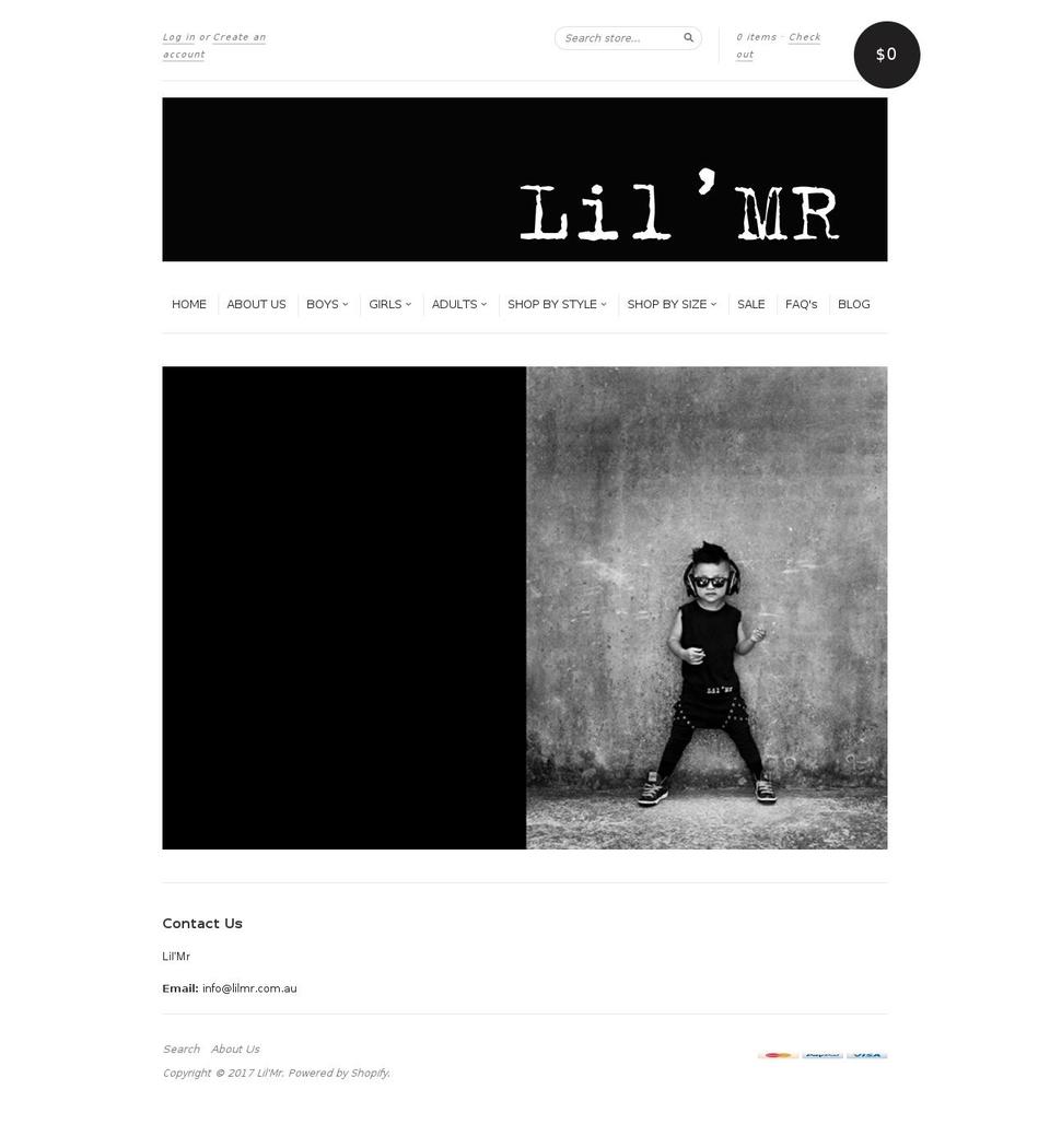 lilmr.com.au shopify website screenshot