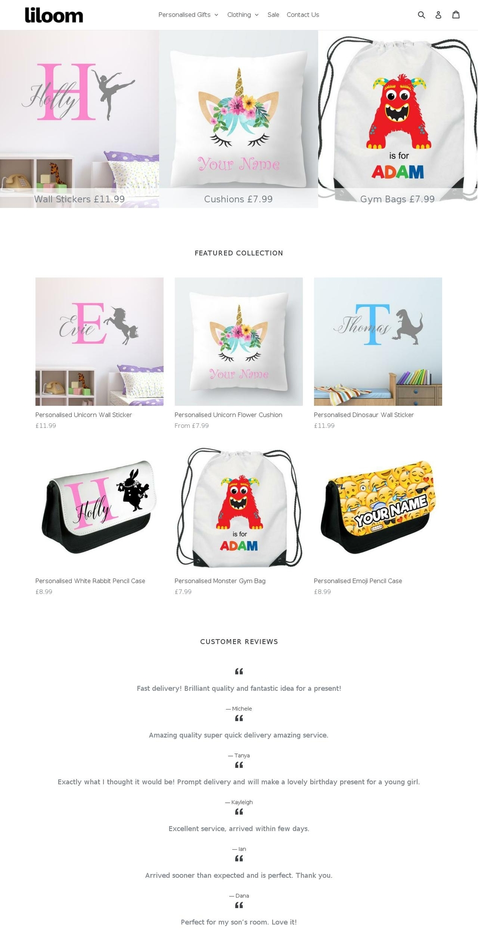 liloom.com — Shopify storefront screenshot