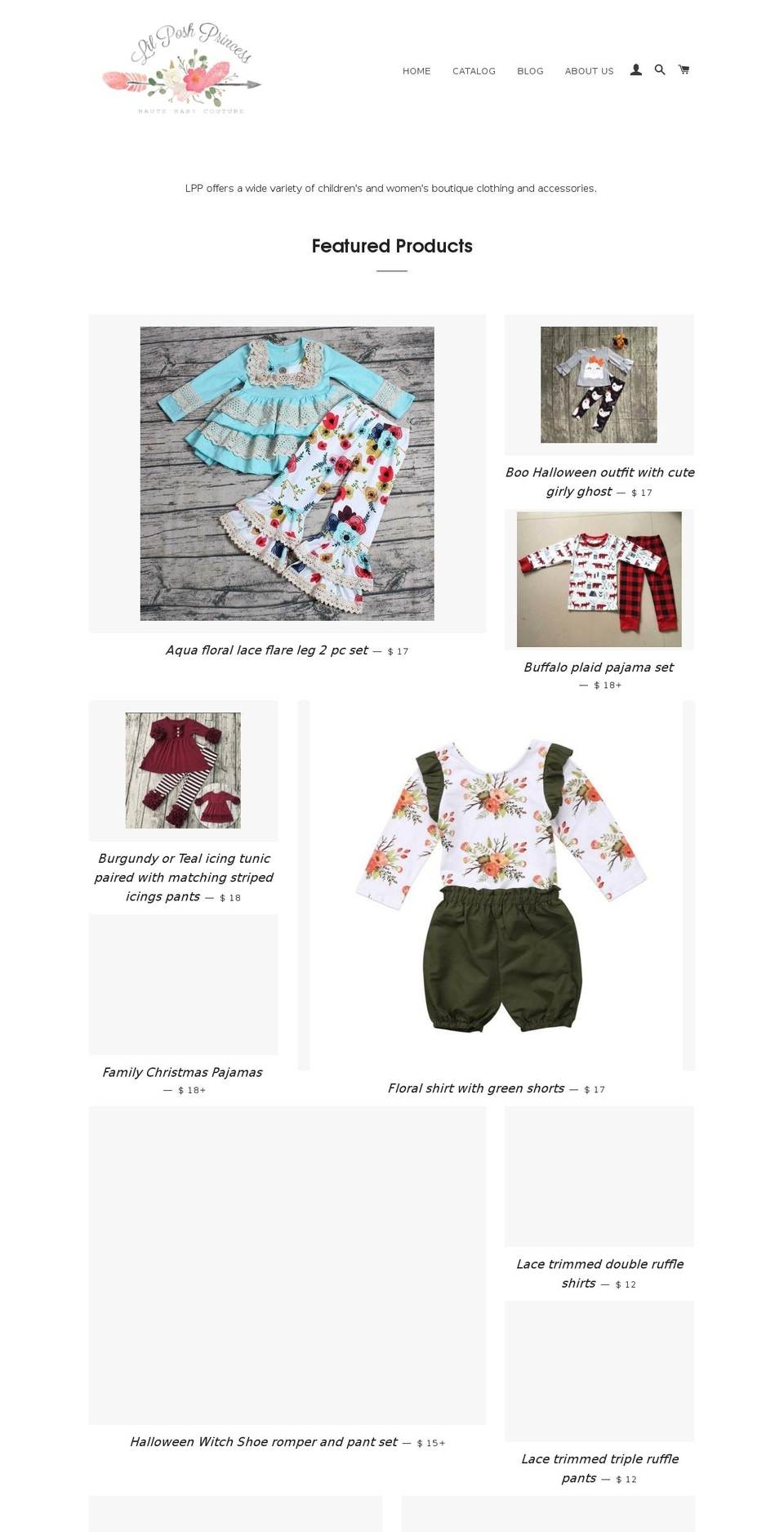 lilposhprincessllc.com shopify website screenshot