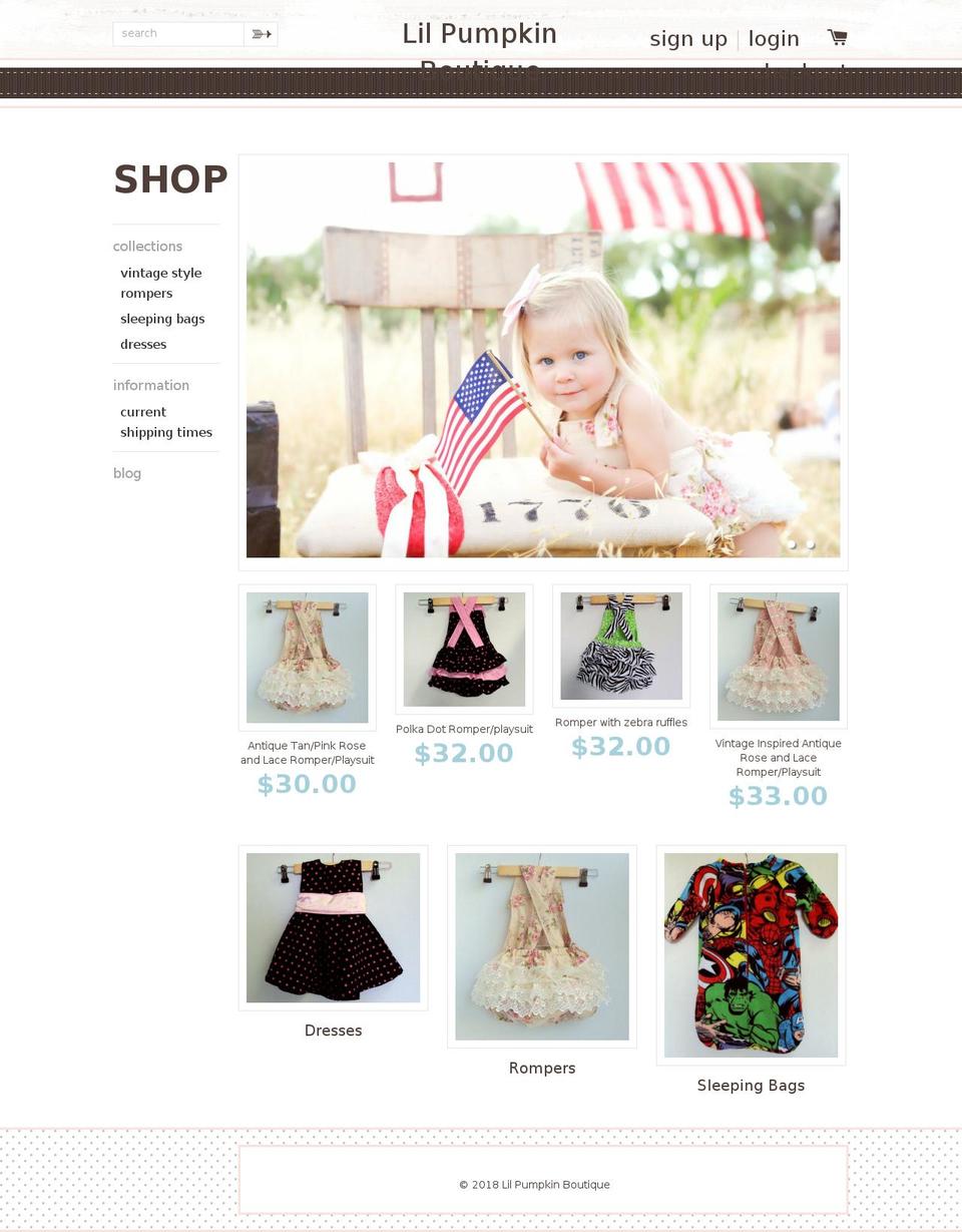 sweet-naomi Shopify theme site example lilpumpkinboutique.com