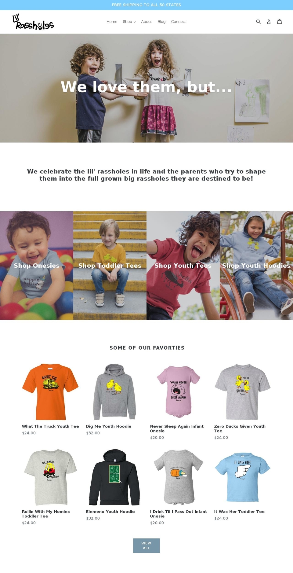 lilrassholes.com — Shopify storefront screenshot