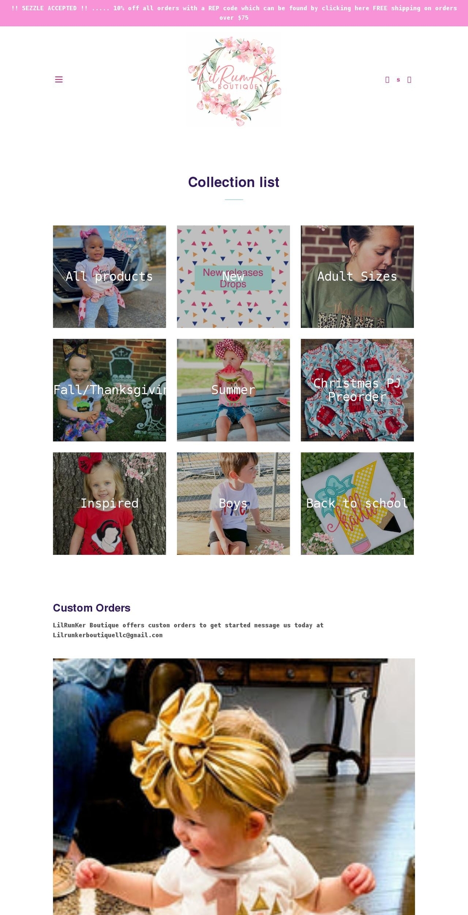 lilrumkerboutique.com shopify website screenshot