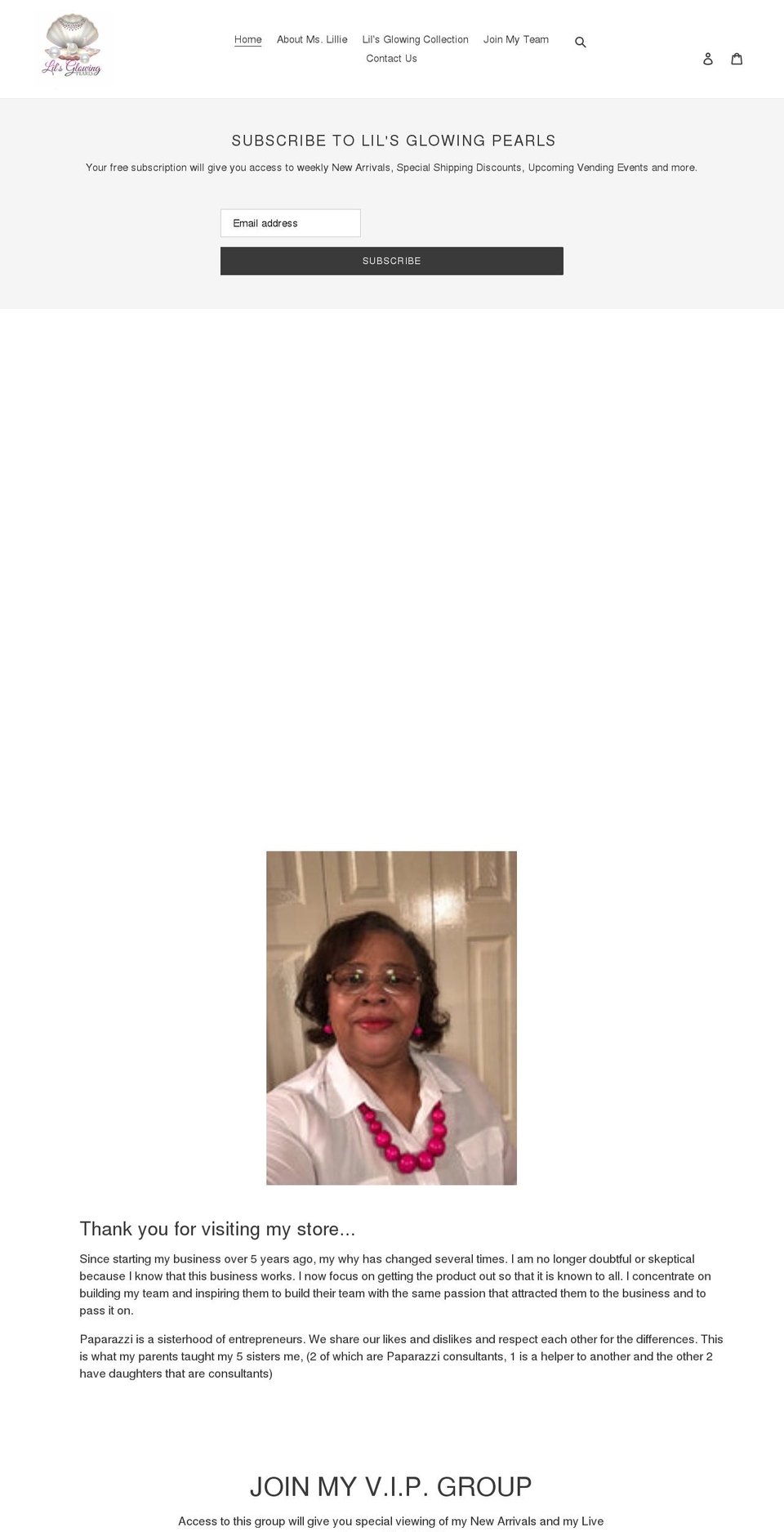 lilsglowingpearl.com shopify website screenshot