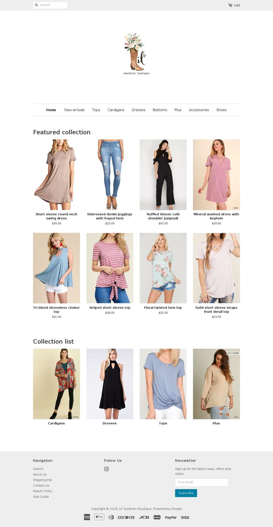 lilsouthernboutique.com — Shopify storefront screenshot