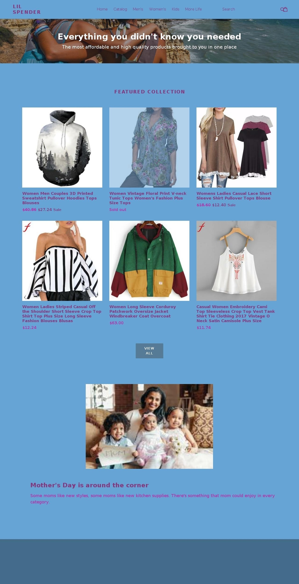 lilspender.com — Shopify storefront screenshot