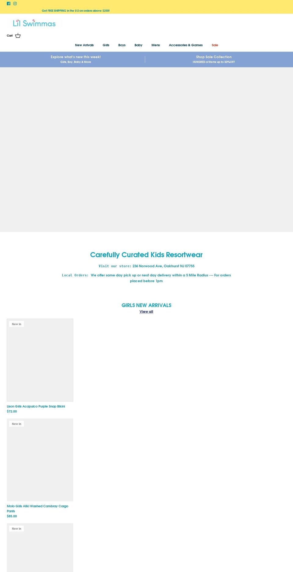 lilswimmas.com shopify website screenshot