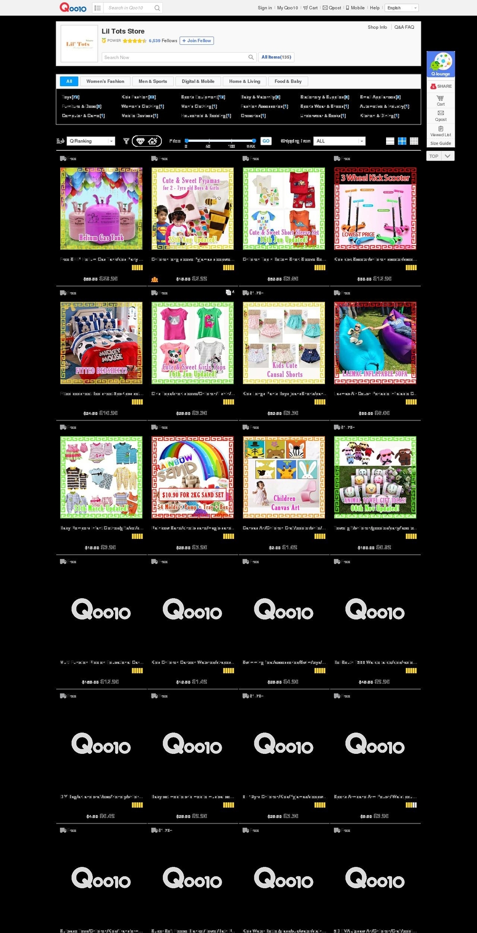 liltotsstore.com shopify website screenshot