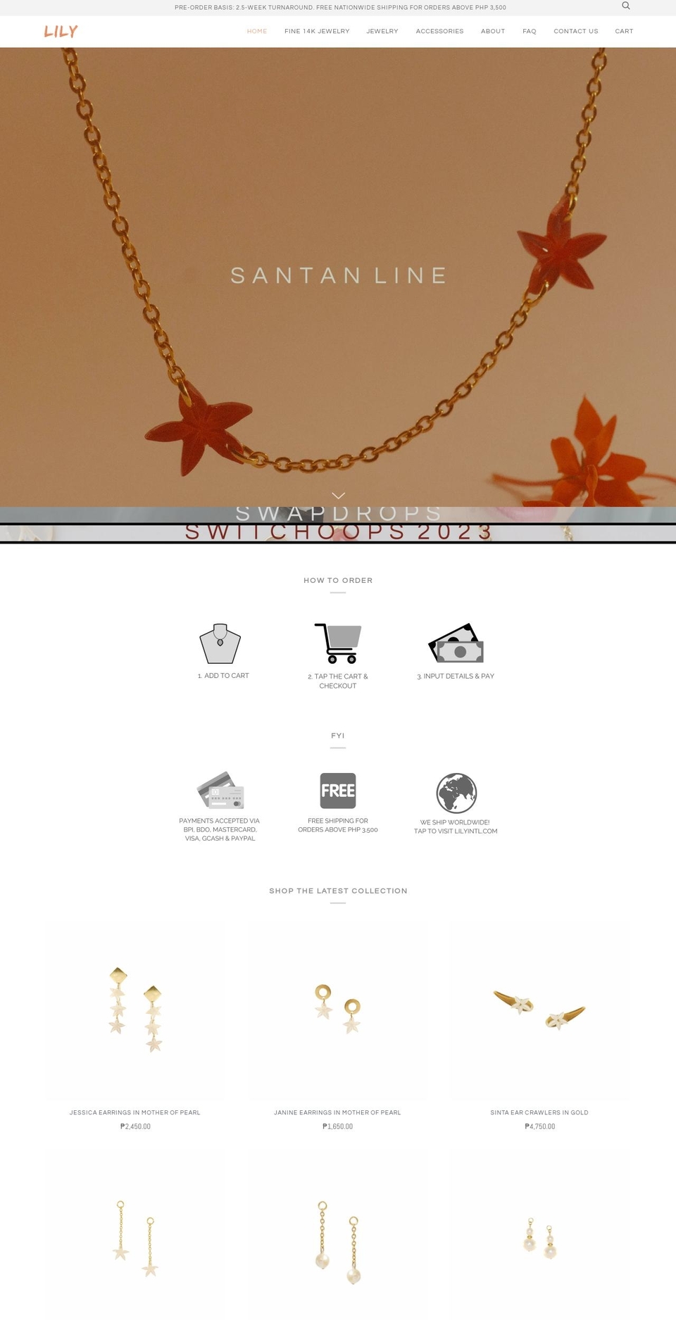 live theme dev work copy v Shopify theme site example lily.ph