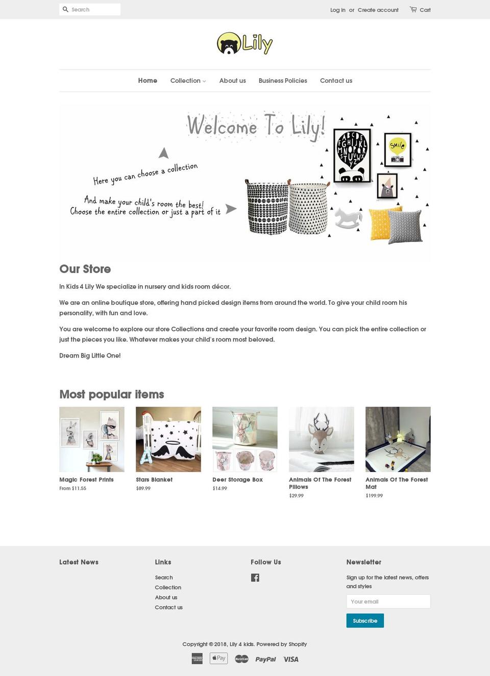 lily4kids.com — Shopify storefront screenshot