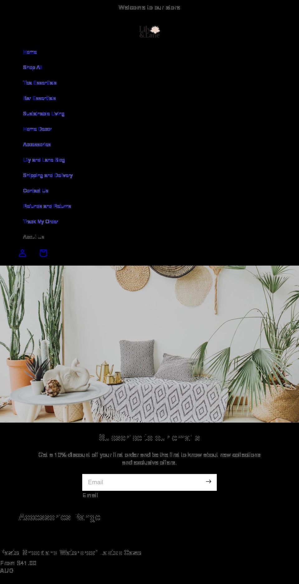 lilyandlane.com shopify website screenshot