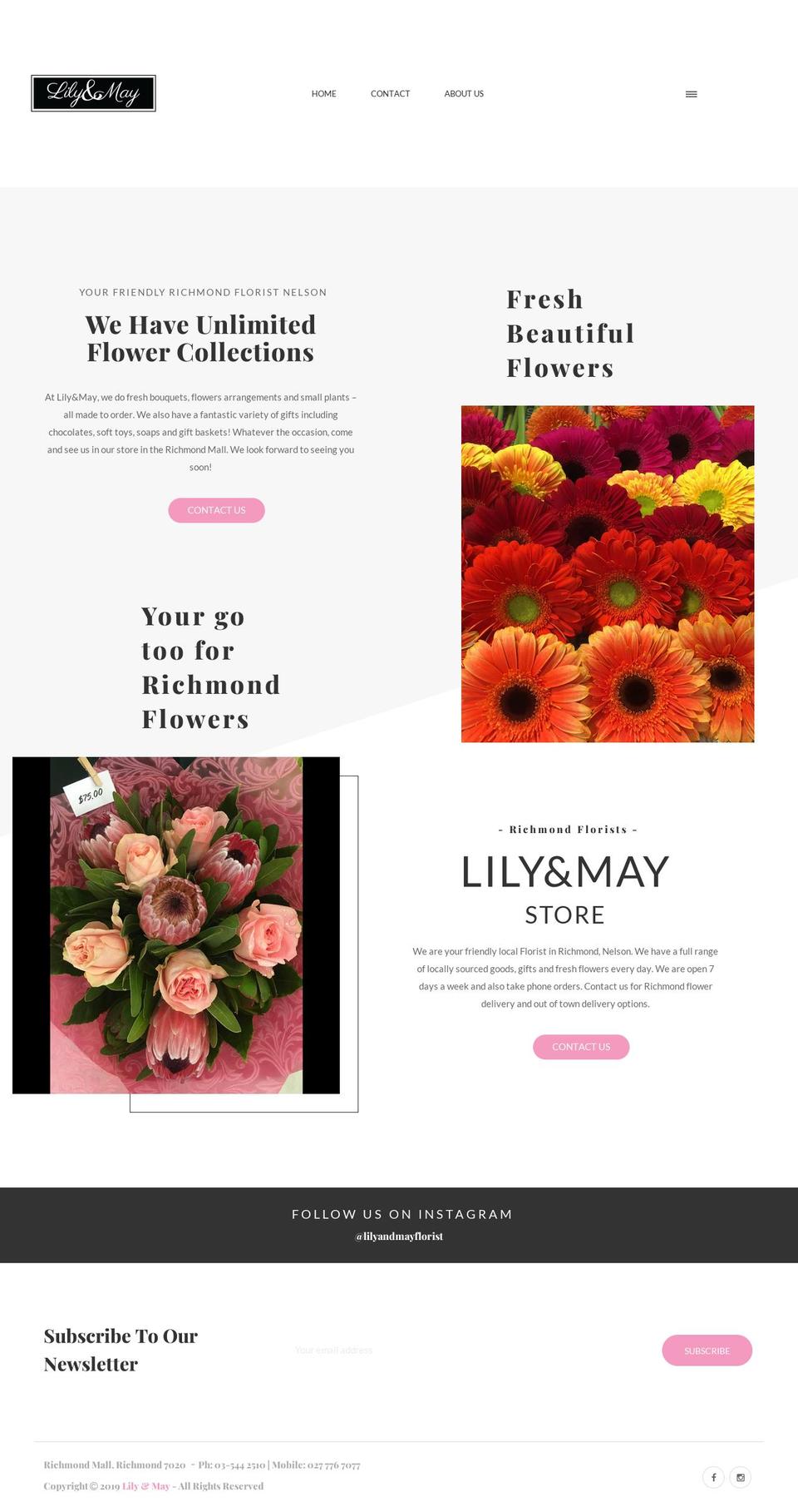 lilyandmay.co.nz shopify website screenshot