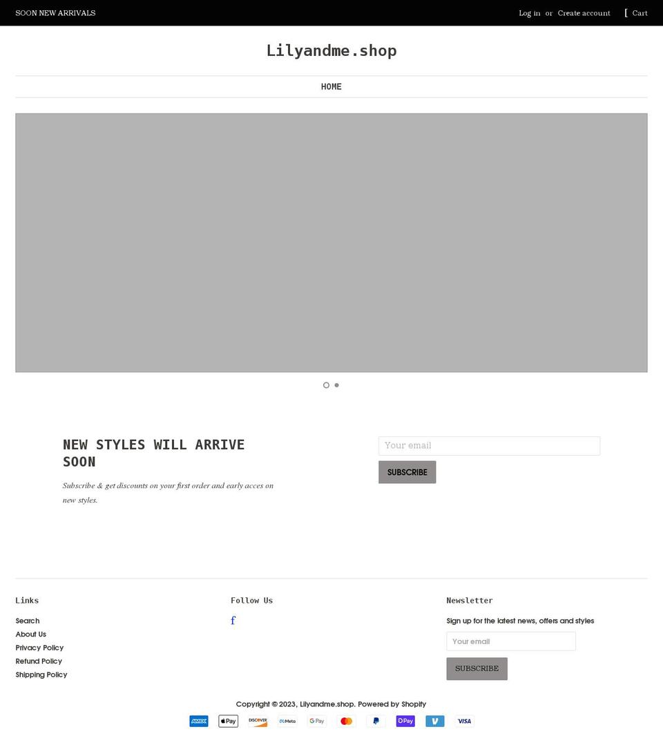lilyandme.shop shopify website screenshot