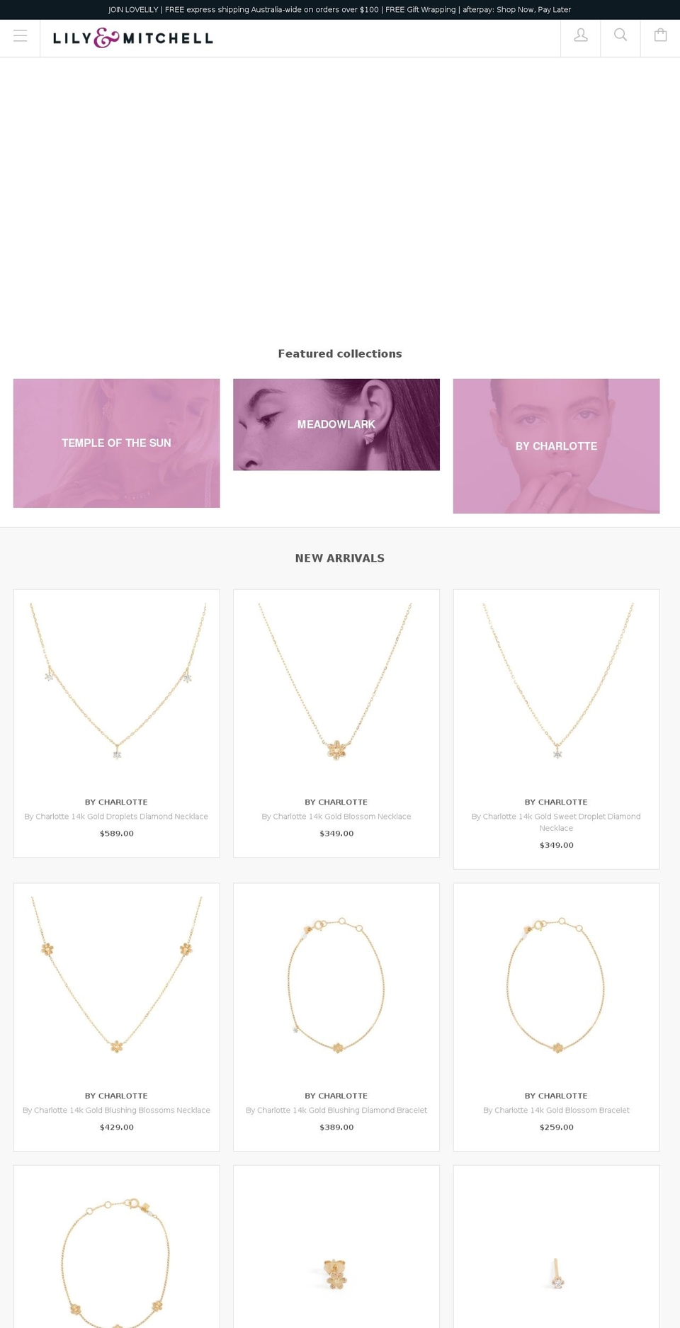 lilyandmitchell.com shopify website screenshot