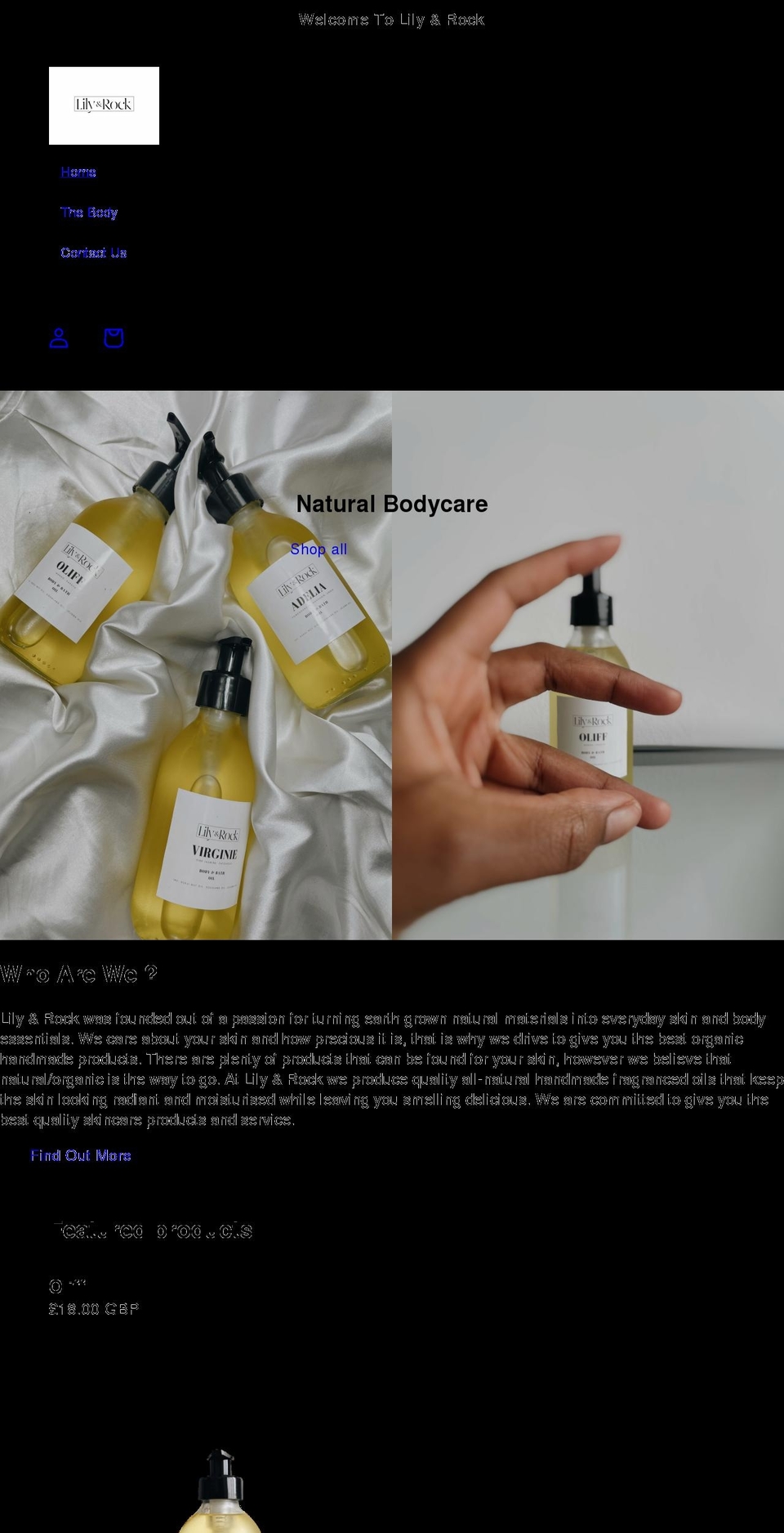 lilyandrock.uk shopify website screenshot