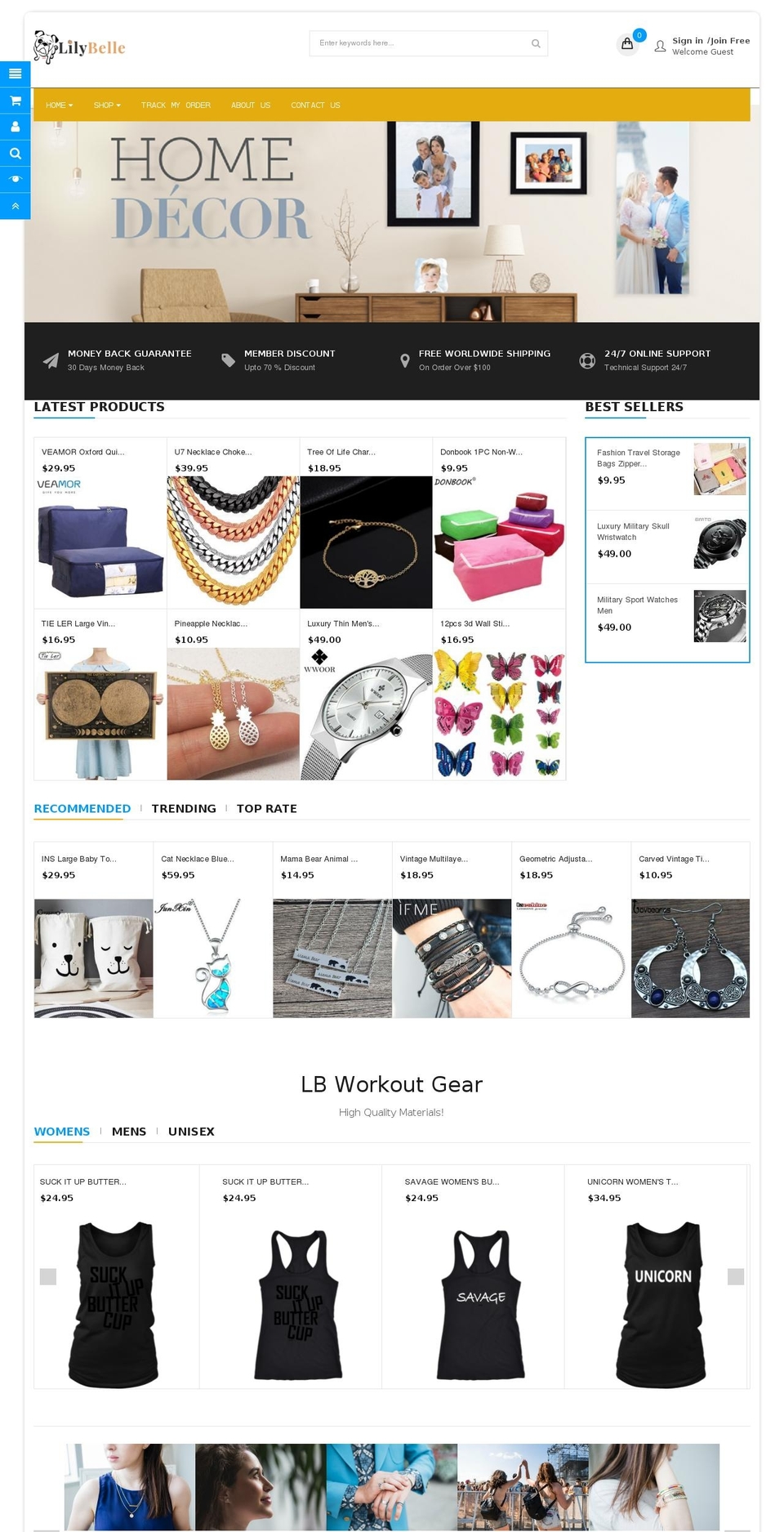 lilybelle.us shopify website screenshot