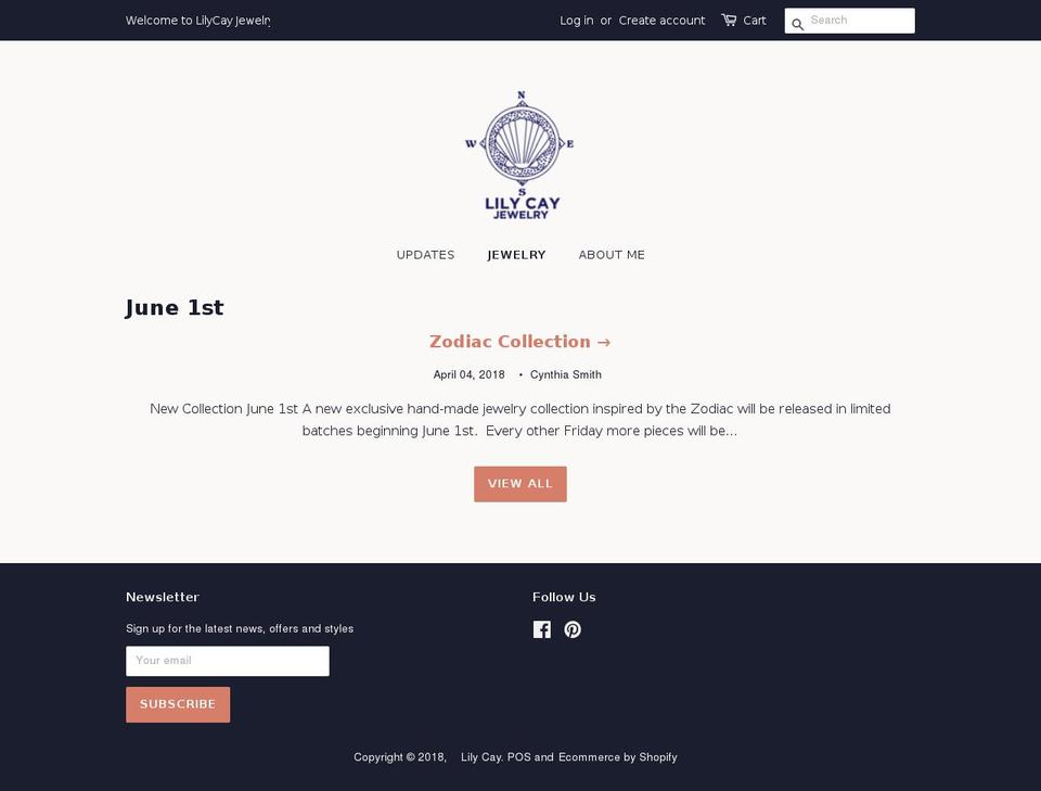 lilycay.com — Shopify storefront screenshot