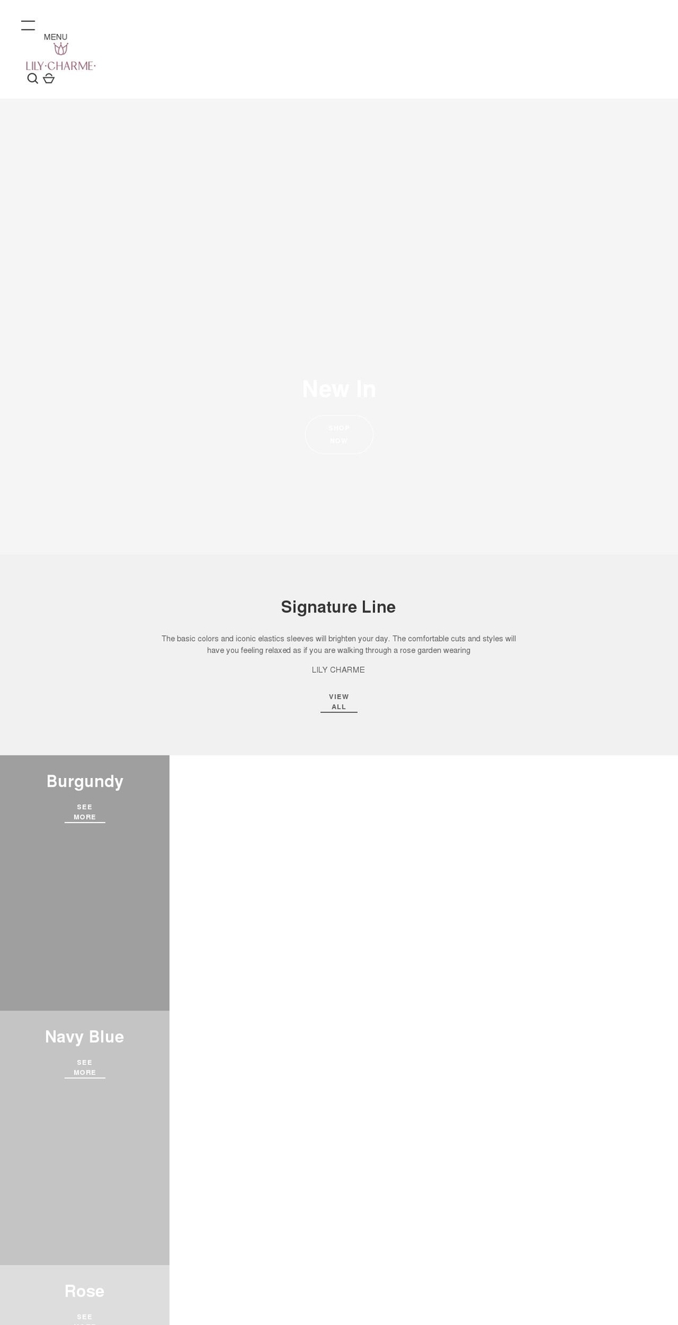 lilycharme.com shopify website screenshot