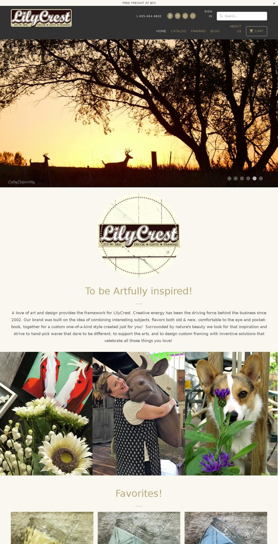 lilycrest.com shopify website screenshot