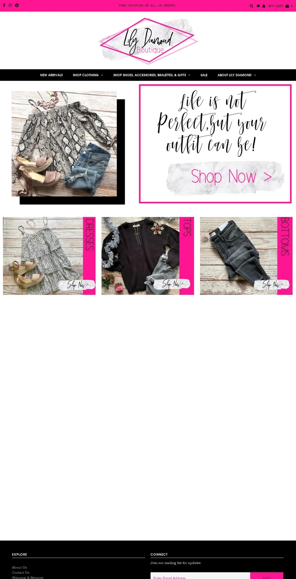 lilydiamondboutique.com — Shopify storefront screenshot