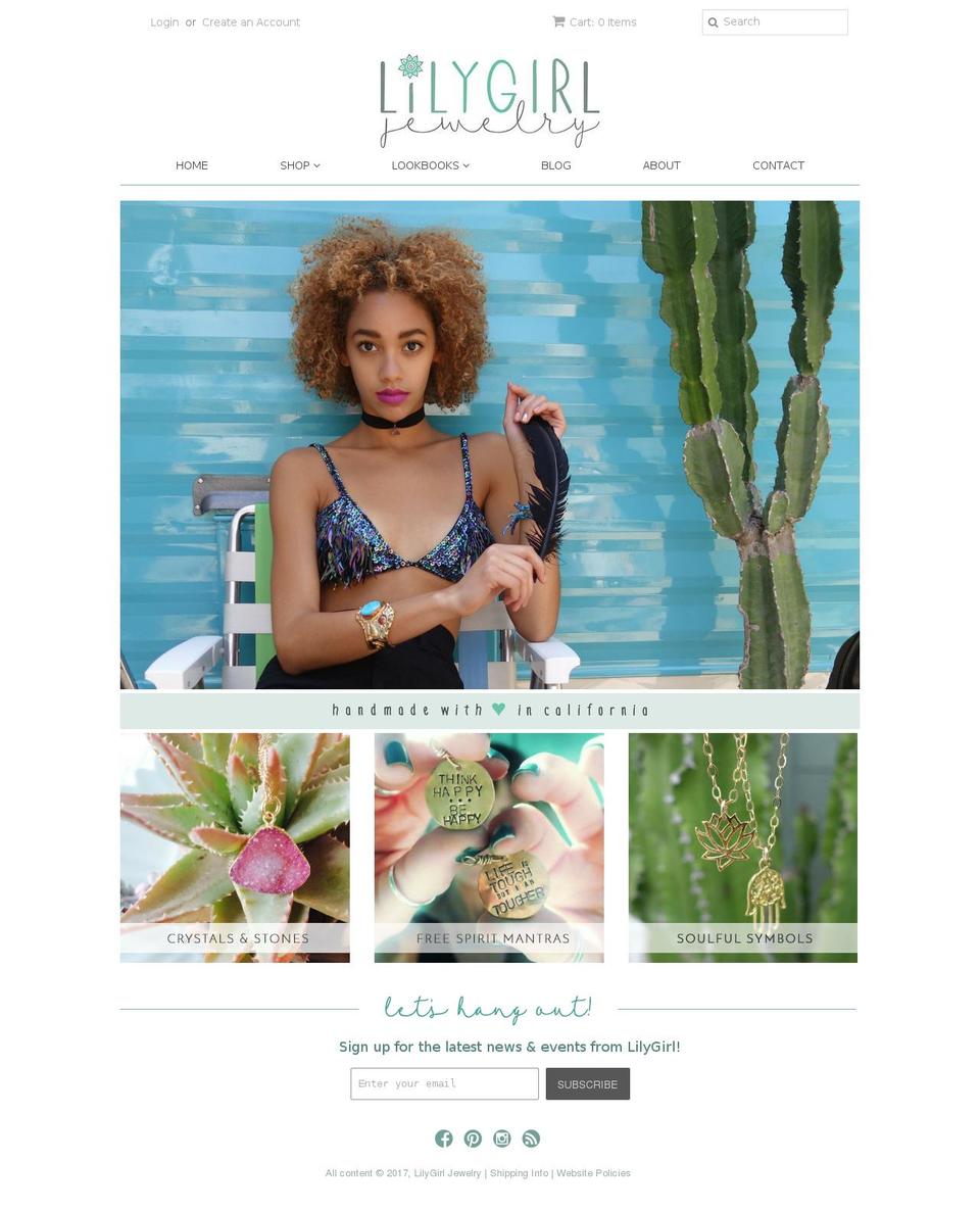 lilygirljewelry.com shopify website screenshot