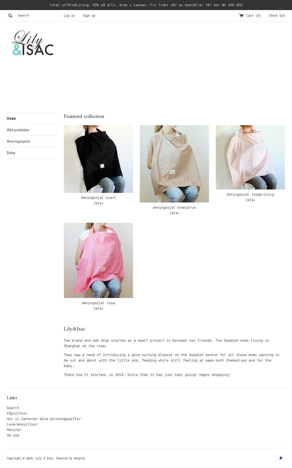 lilyisac.com shopify website screenshot