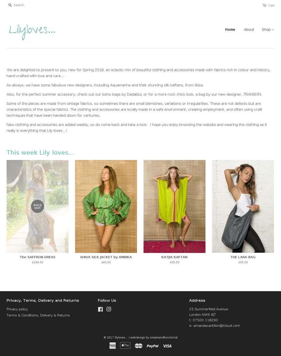 lilyloves.london shopify website screenshot