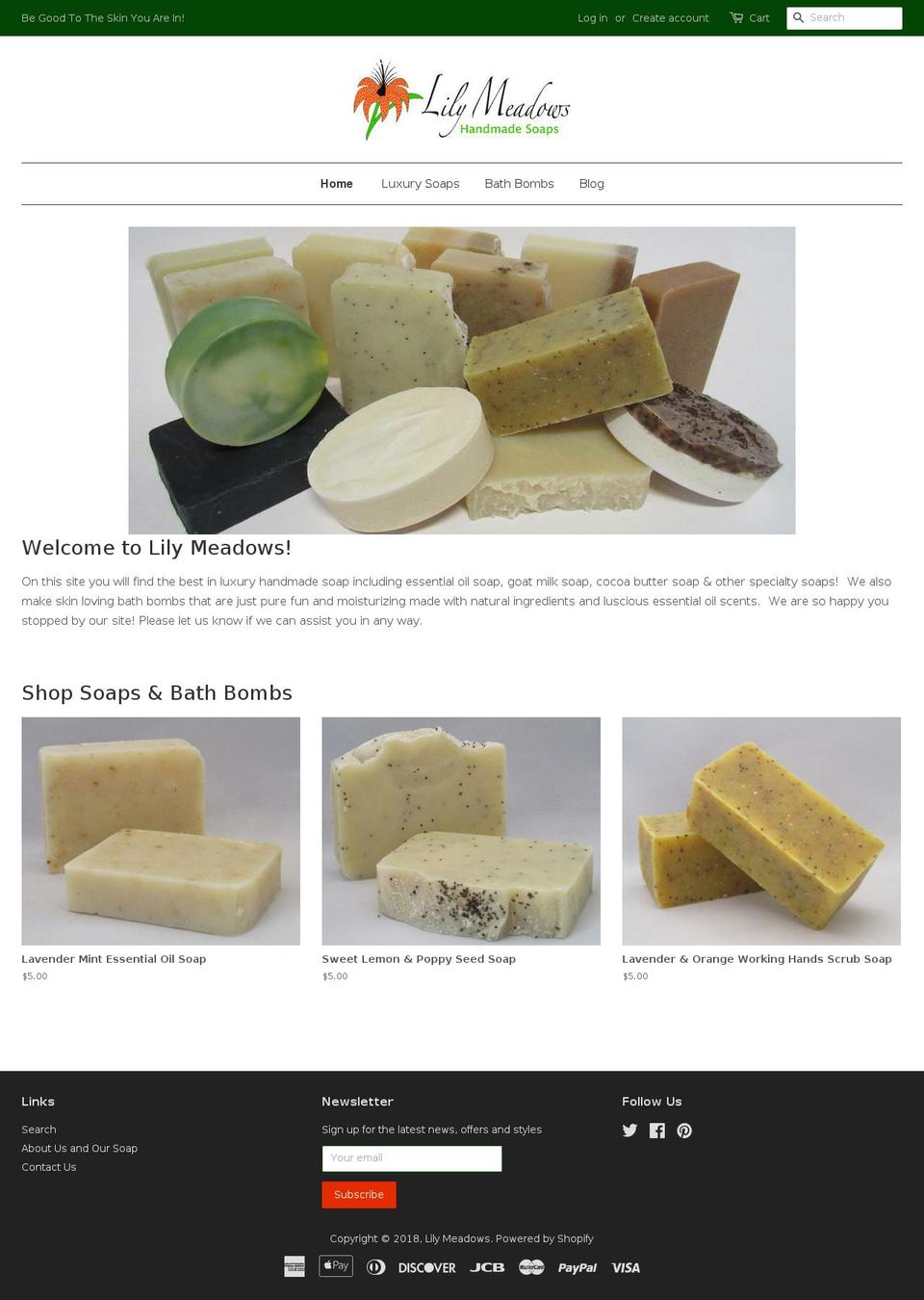 lilymeadows.com — Shopify storefront screenshot