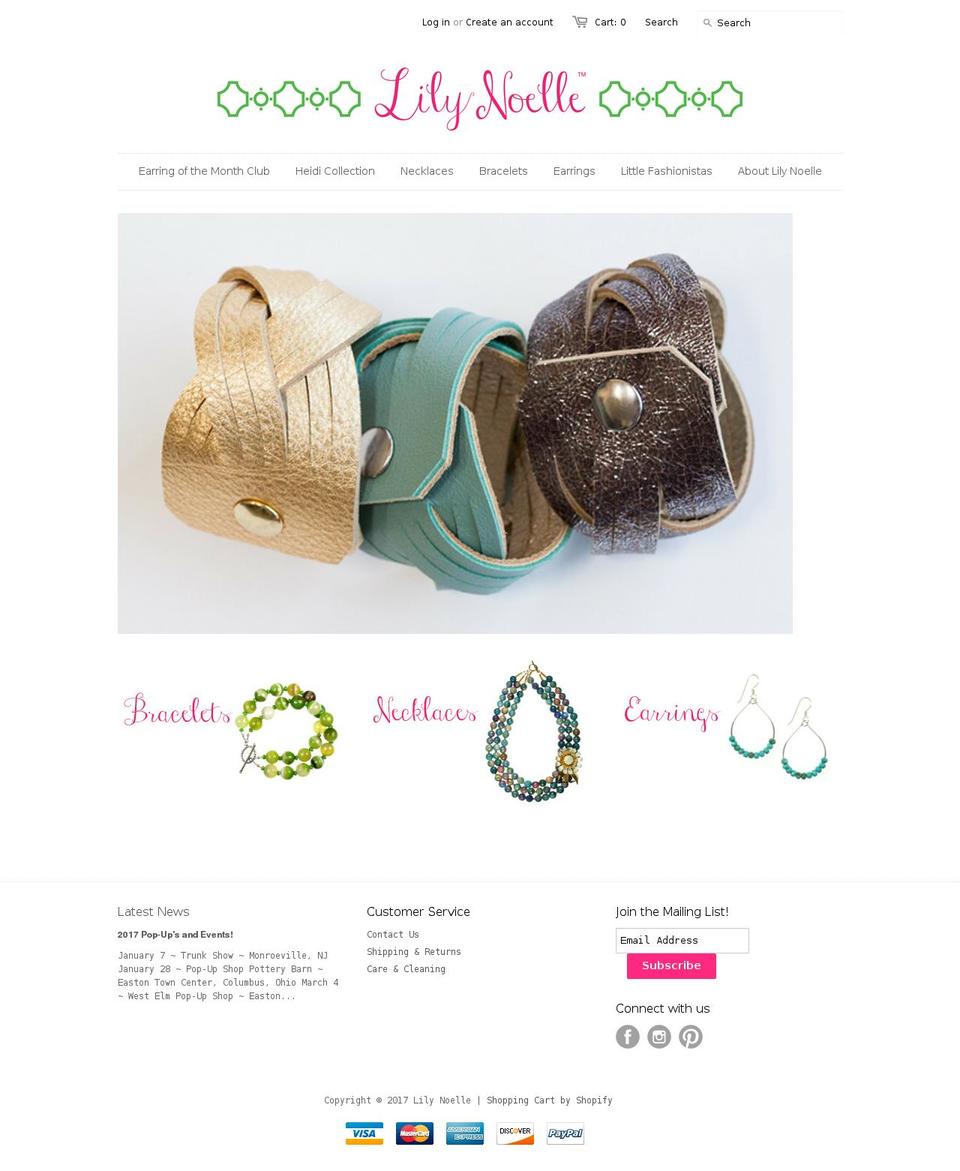lilynoelle.com shopify website screenshot