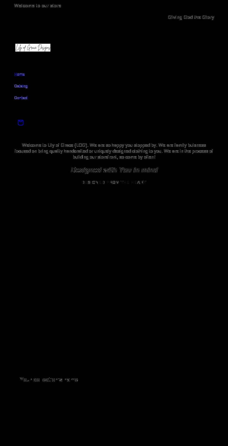 lilyofgrace.com shopify website screenshot
