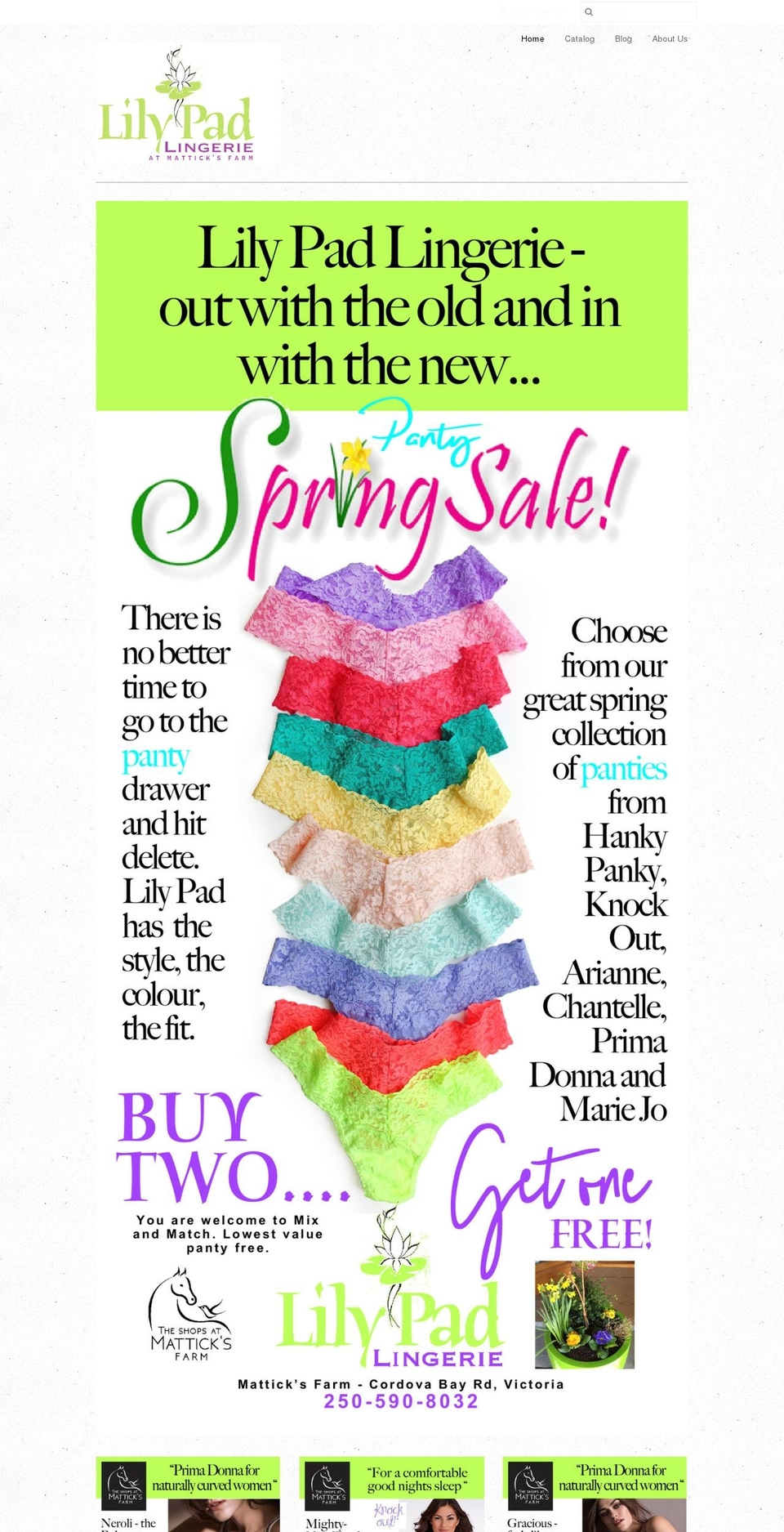 lilypadlingerie.com shopify website screenshot