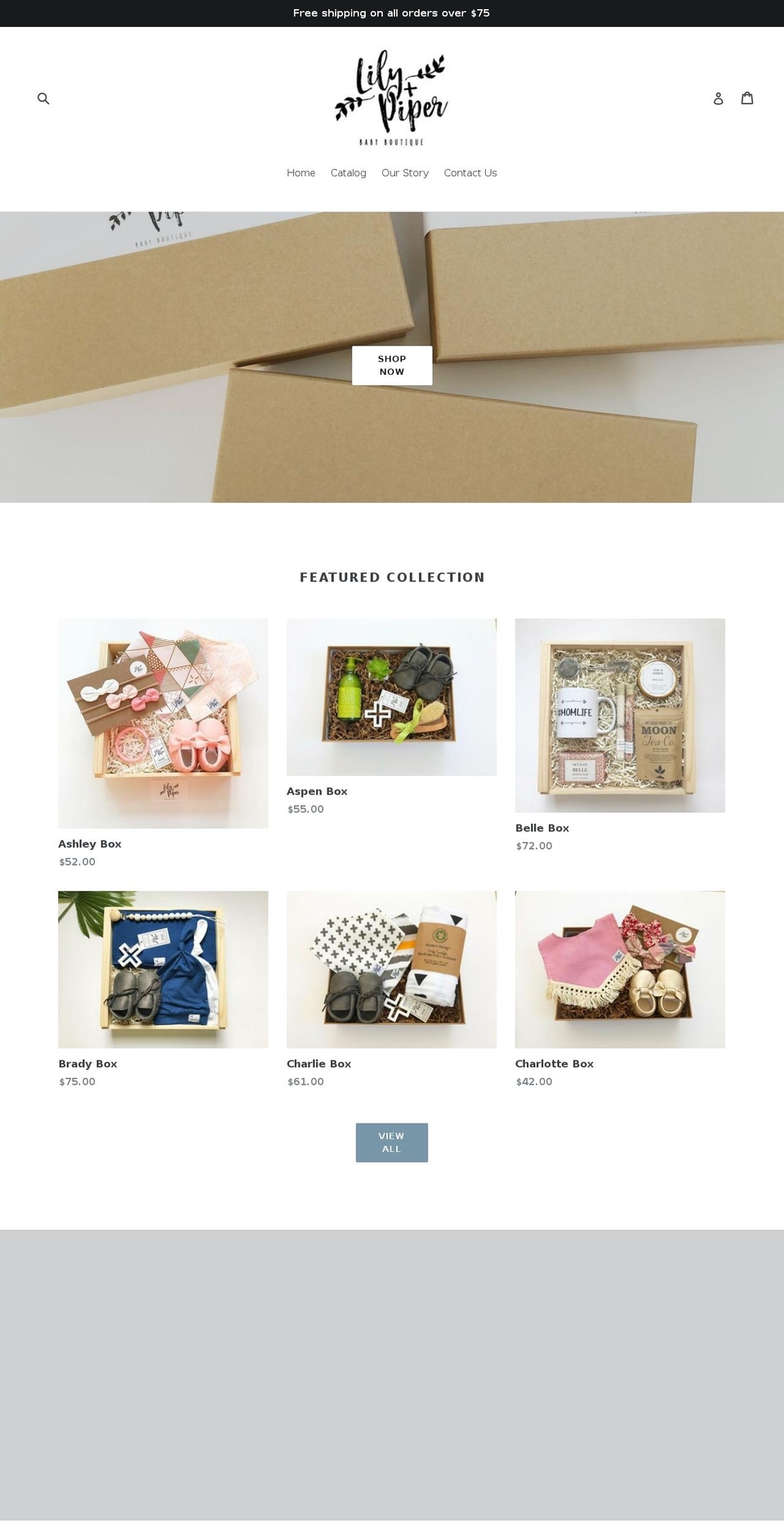 lilypiperbox.com — Shopify storefront screenshot