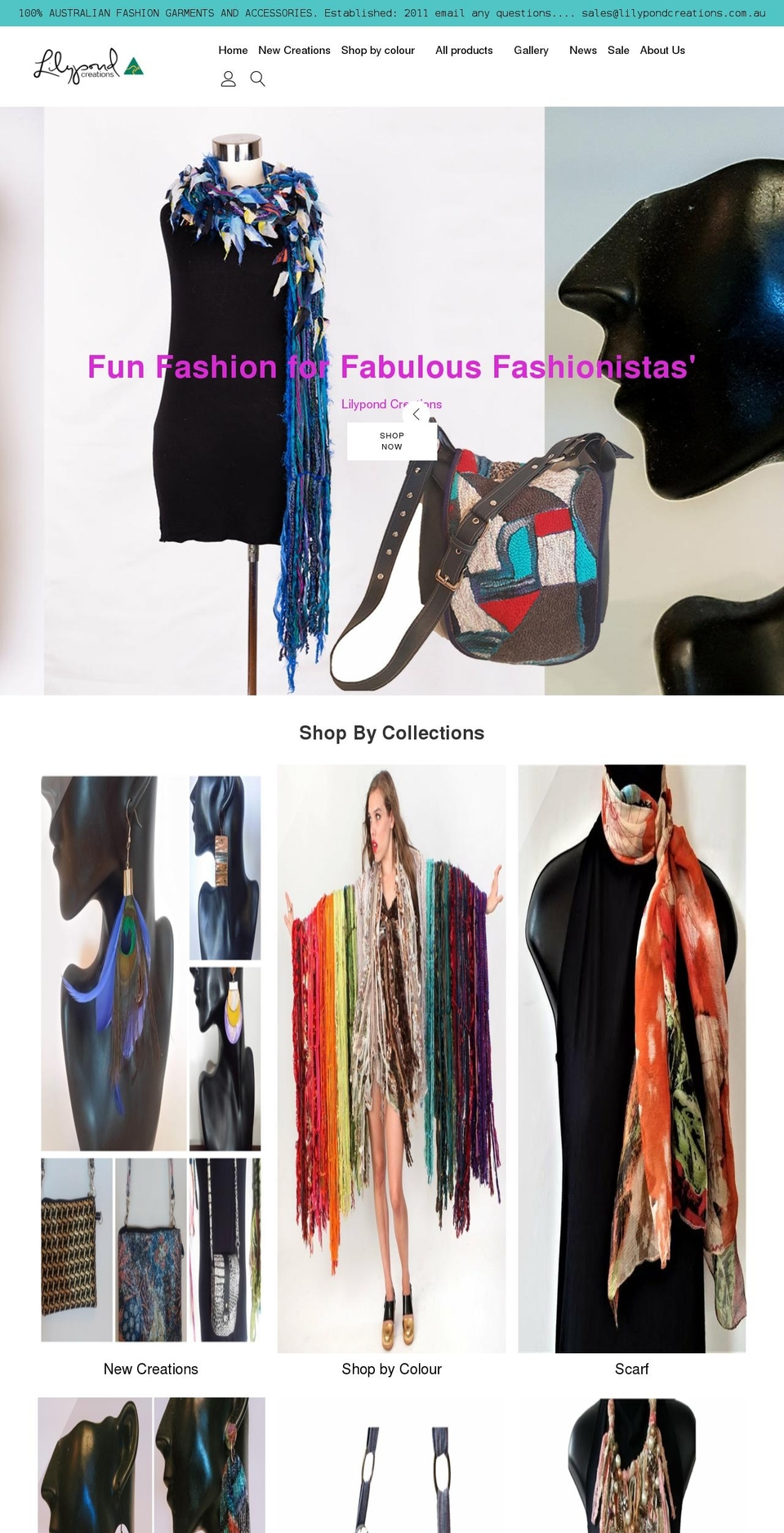 lilypondcreations.com.au shopify website screenshot
