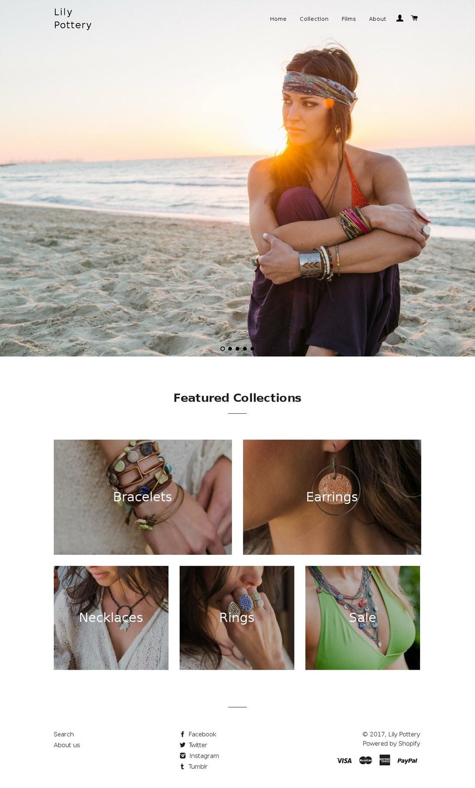 lilypottery.com shopify website screenshot