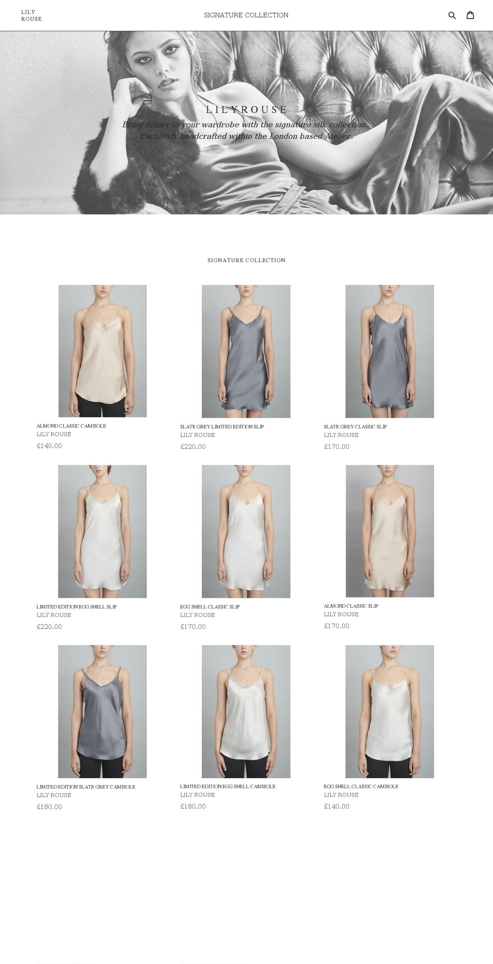 lilyrouse.com — Shopify storefront screenshot